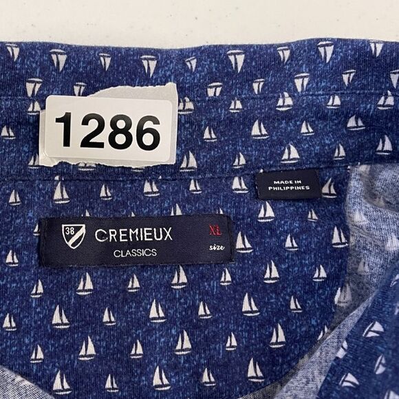 Daniel Cremieux Classics Men's Blue Sailboat Nautical Print Polo Shirt Size XL - Picture 10 of 10